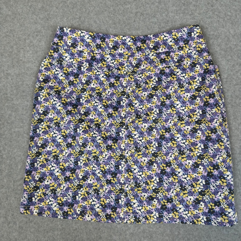 NAPA VALLEY Floral Print Mini Skort Womens 4P Purple Yellow White A Line Y2K - Picture 9 of 9